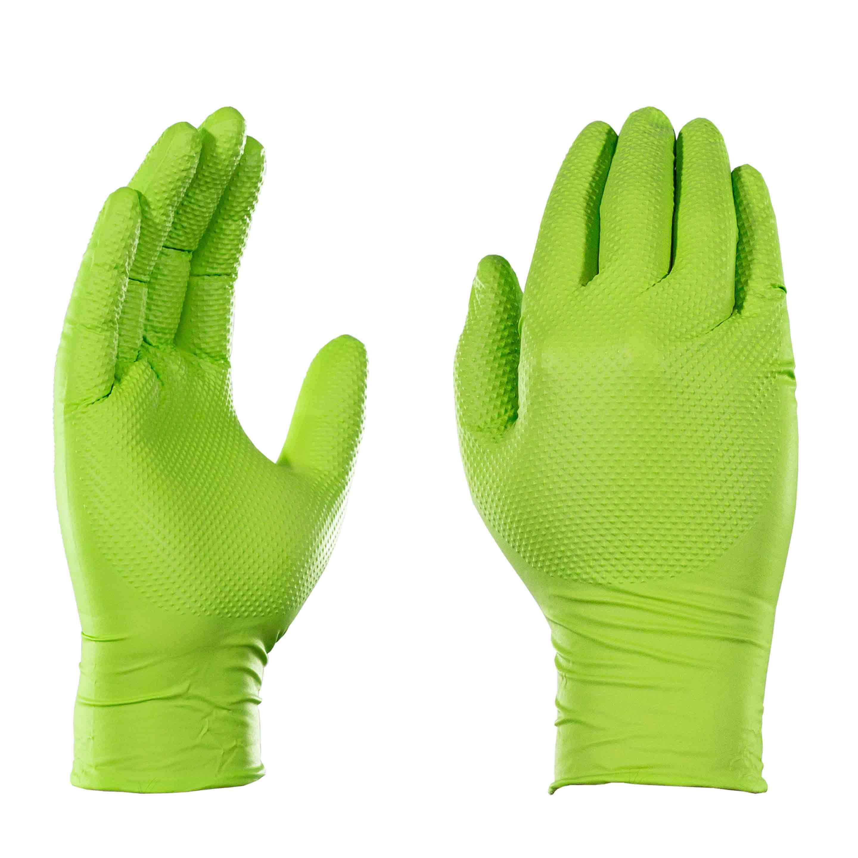 AMMEX Gloveworks HD Green Nitrile Powder Free Industrial 8MIL 